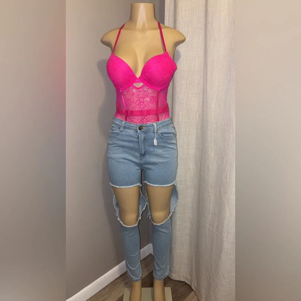Pink Lace Bodysuit - Picture 5 of 5